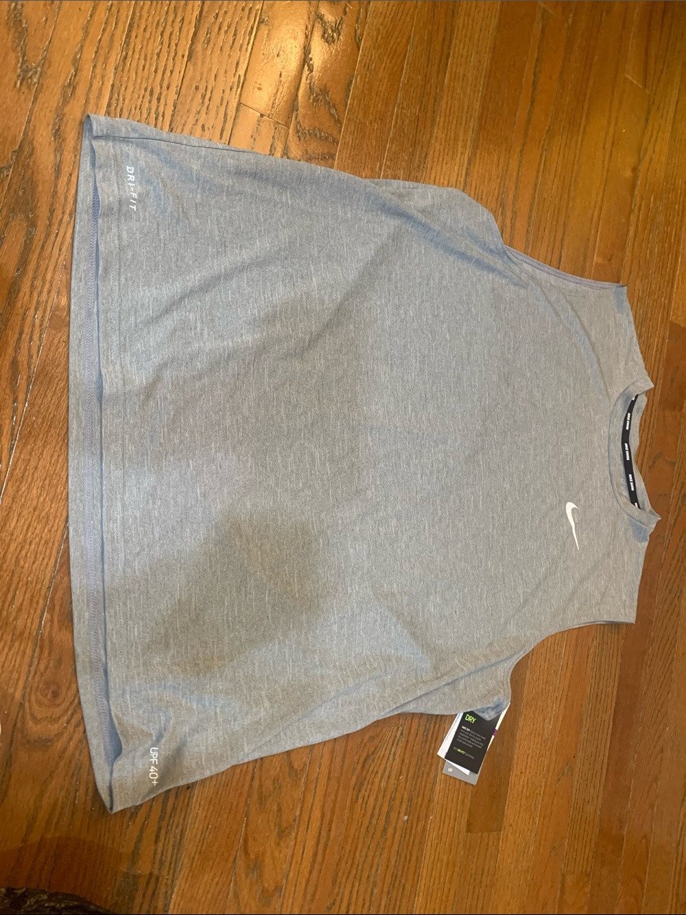 Nike Men’s Light Gray Sleeveless Dri-FIT Training Tank